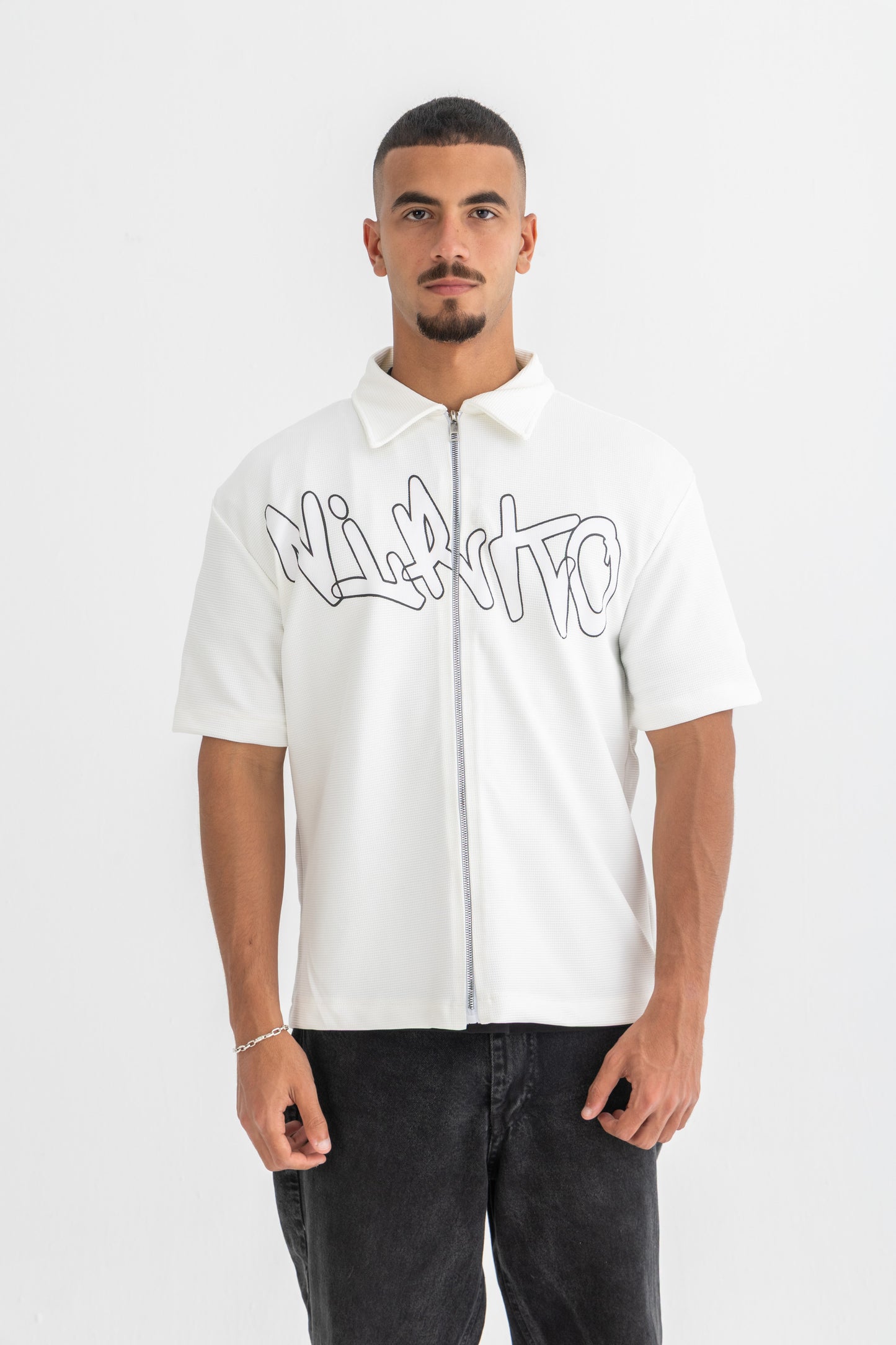 White Zipped Shirt
