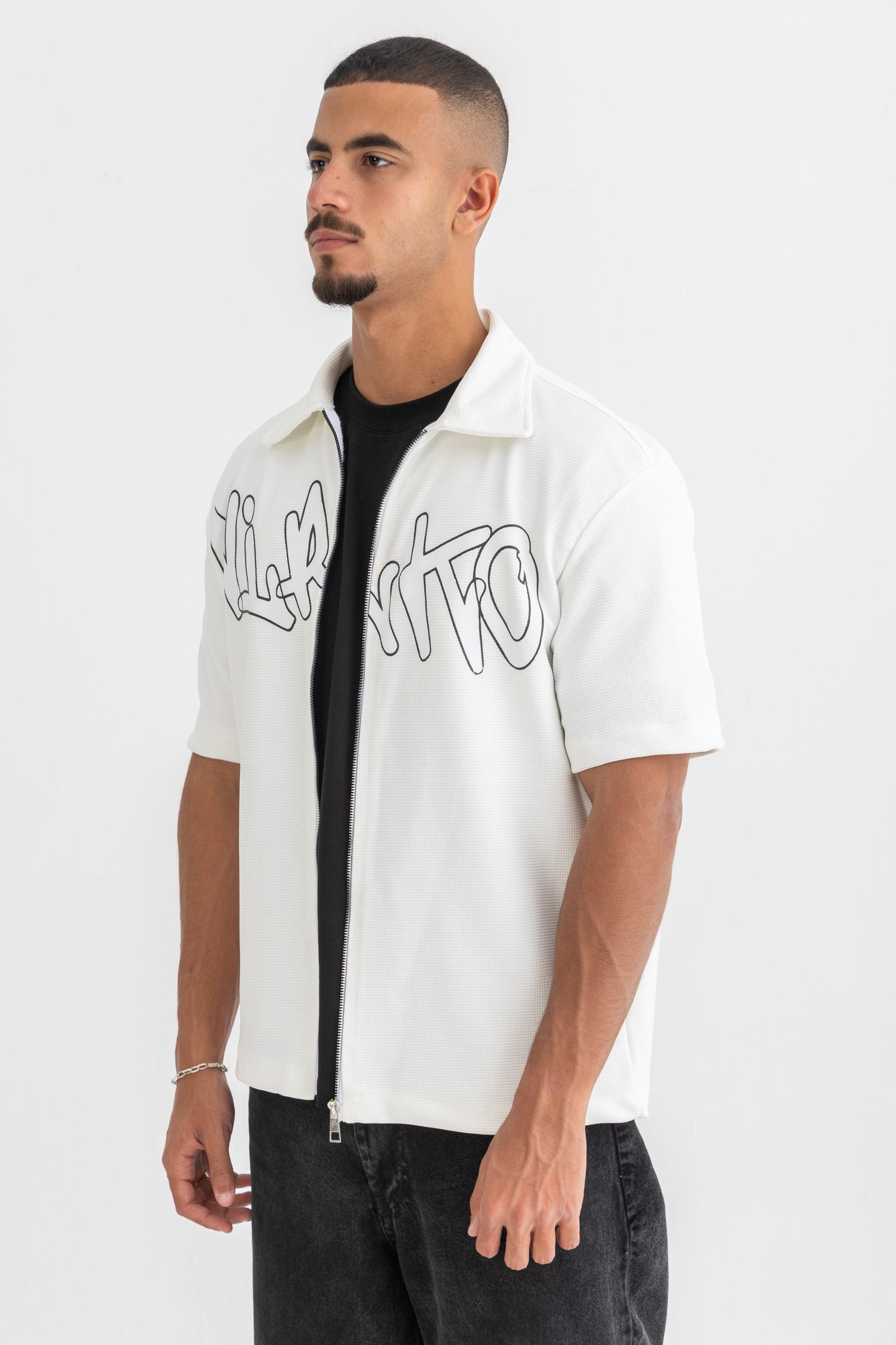 White Zipped Shirt