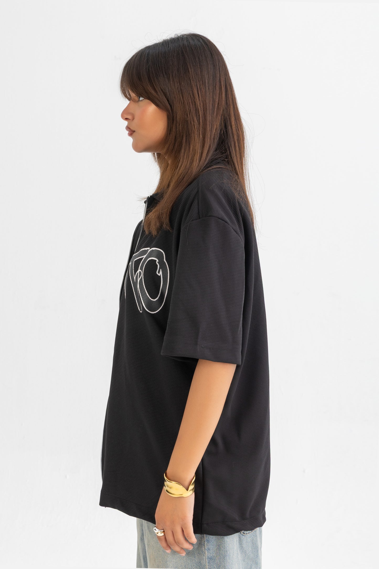 Black Zipped Shirt