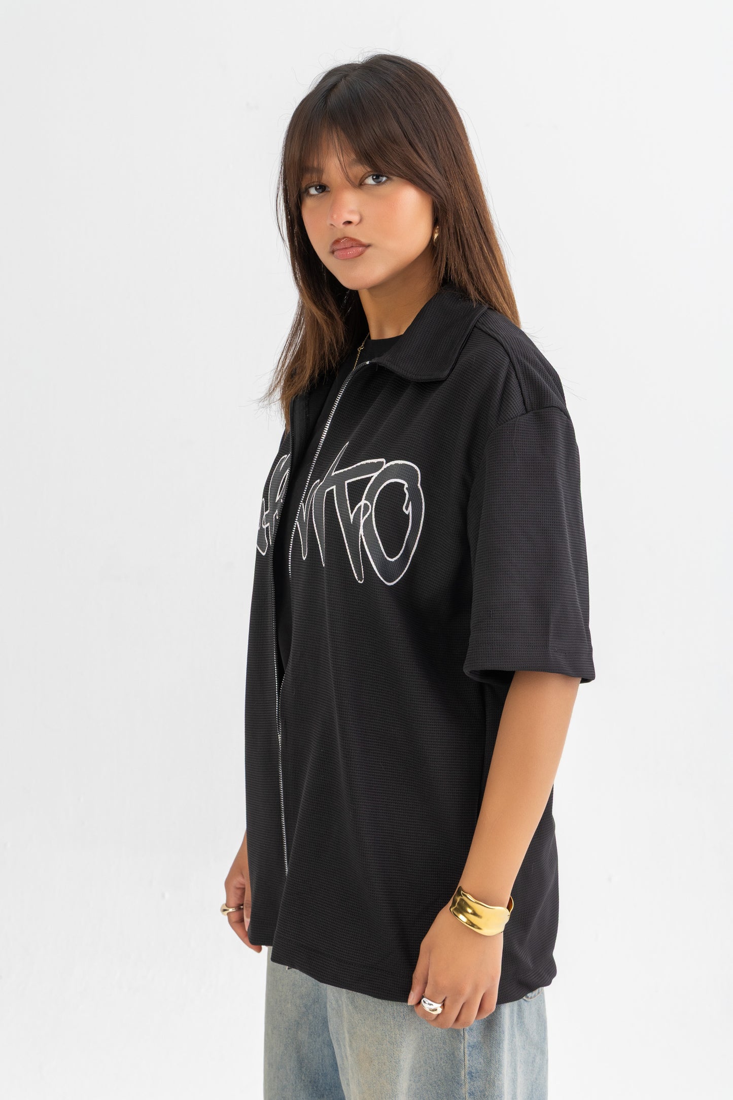 Black Zipped Shirt