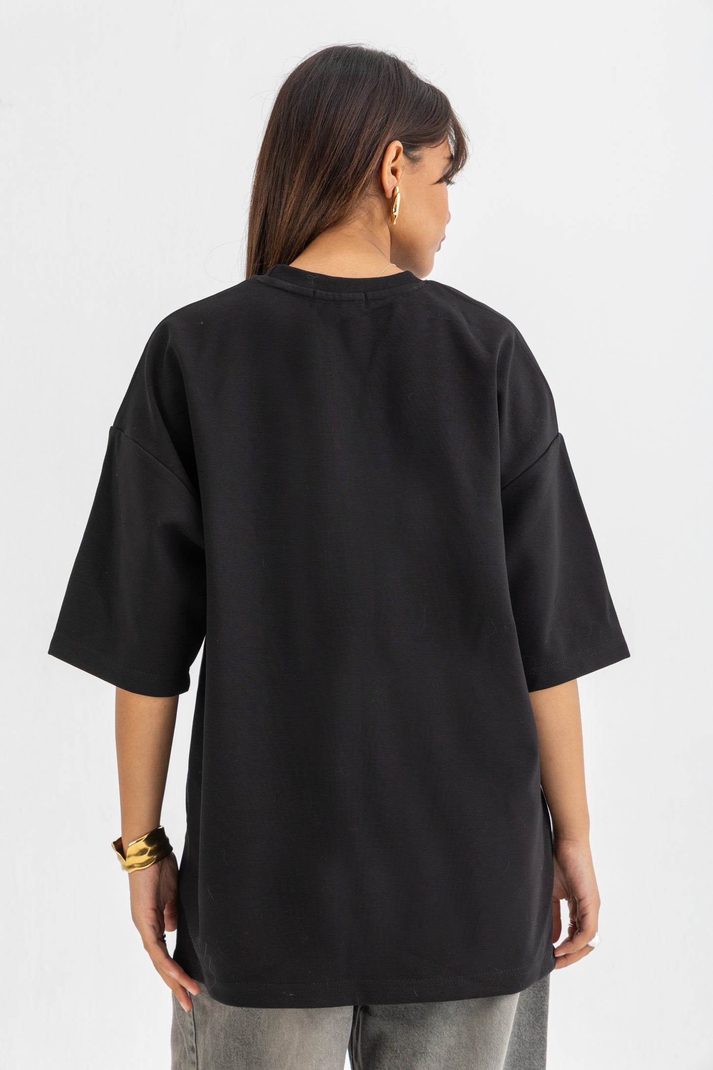 Blue Lucent Script Oversized Tee