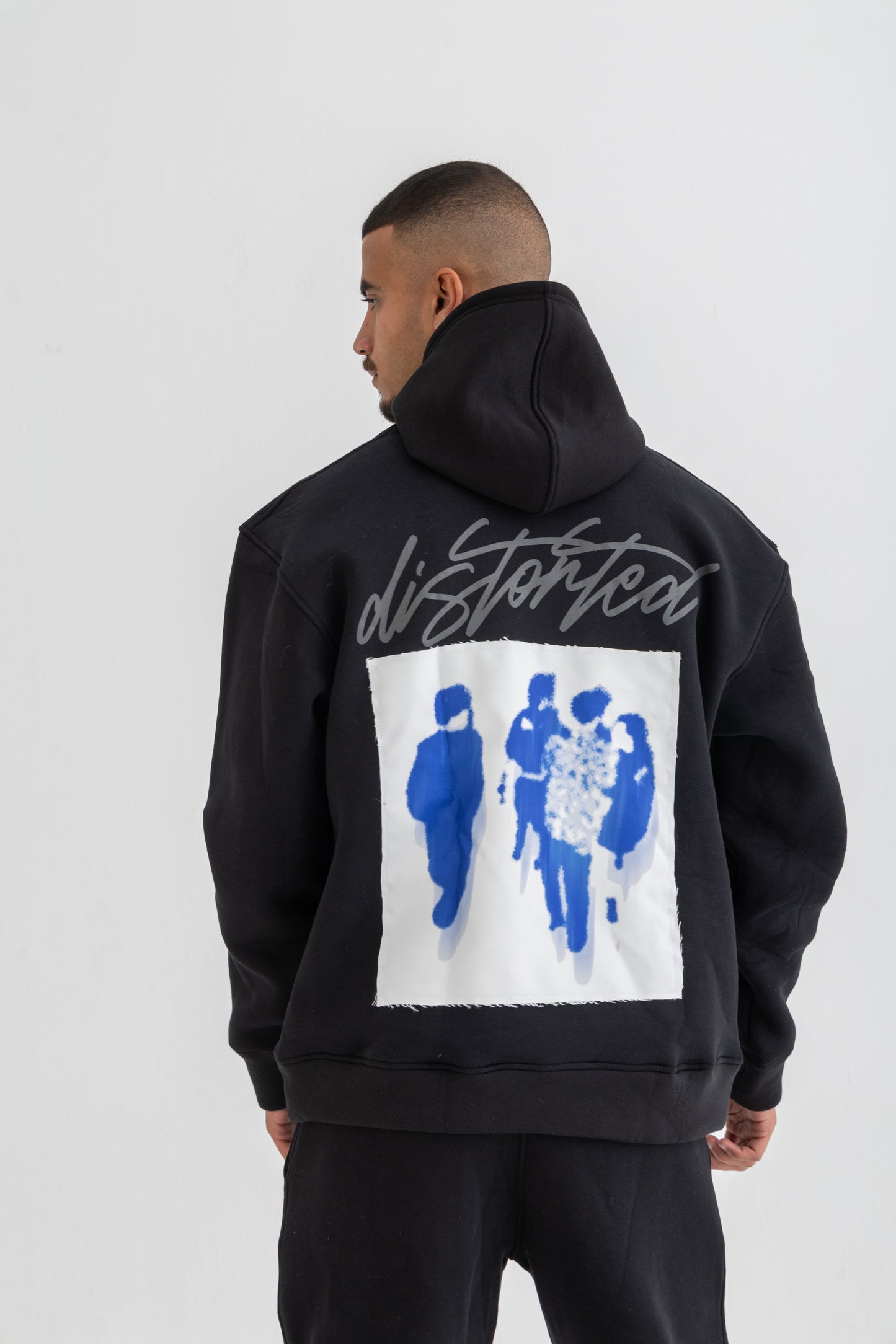 Black Distroted Hoodie