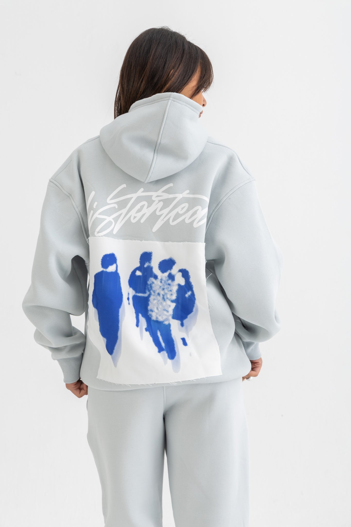 Grey Distorted Hoodie