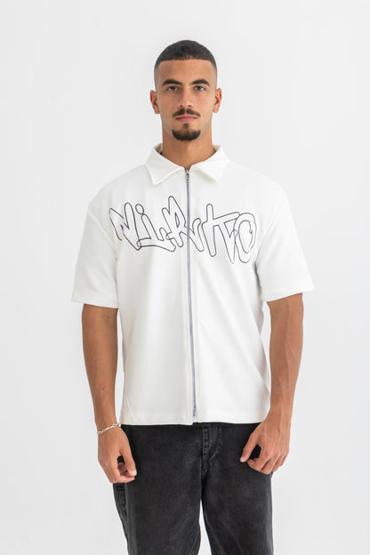 White Zipped Shirt