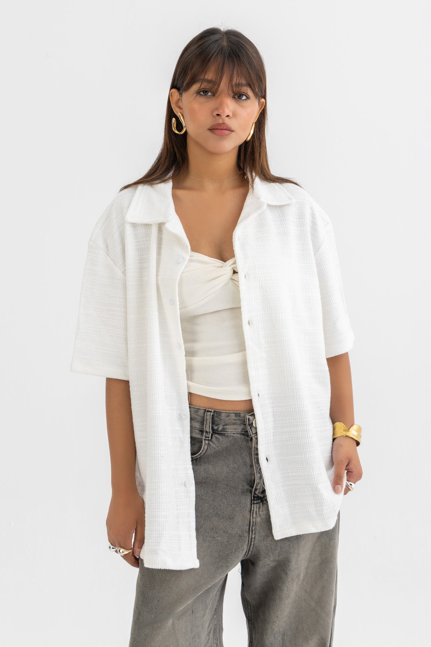 White Striped Shirt
