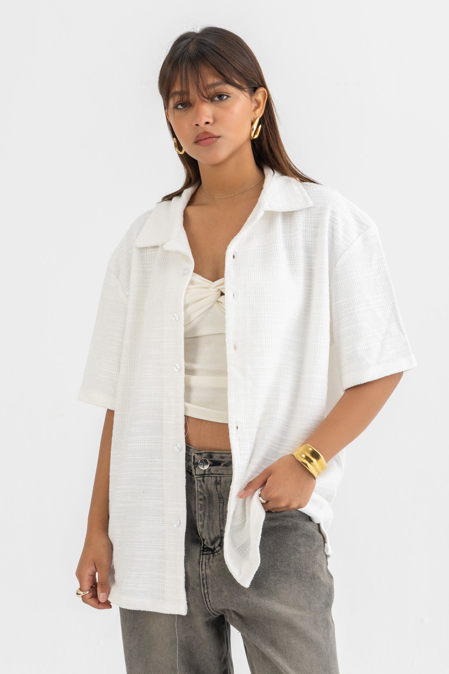 White Striped Shirt