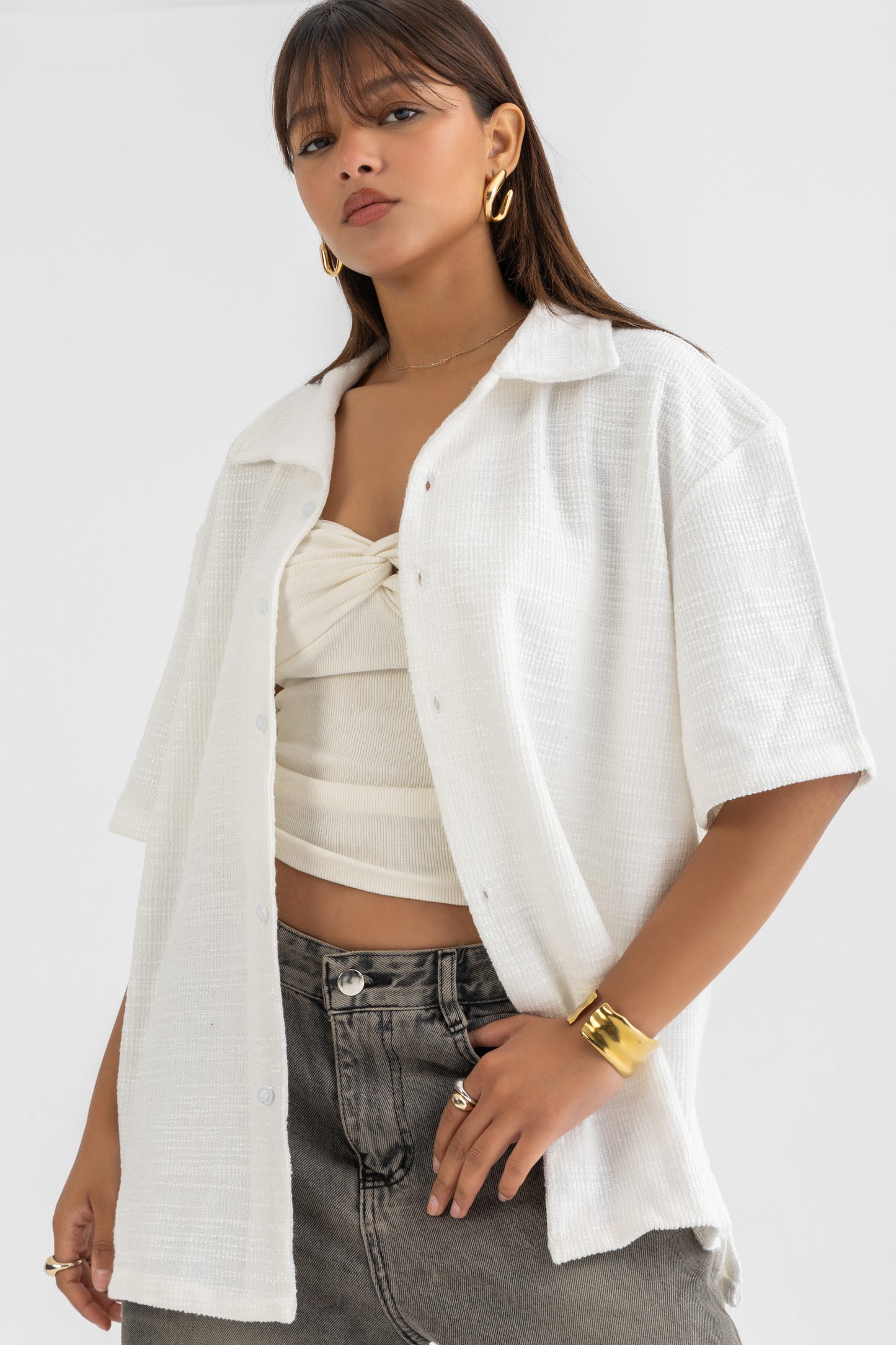 White Striped Shirt