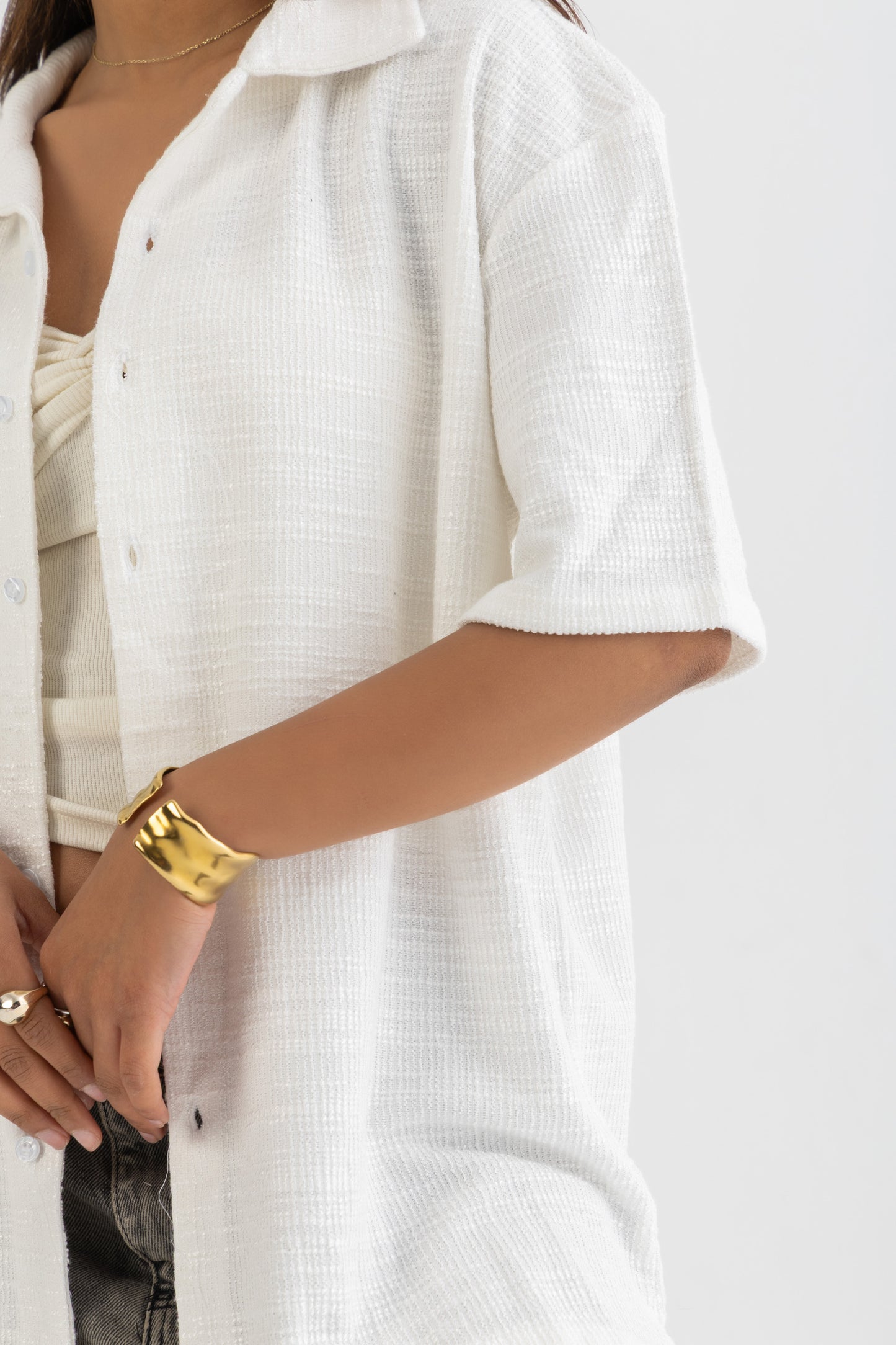 White Striped Shirt