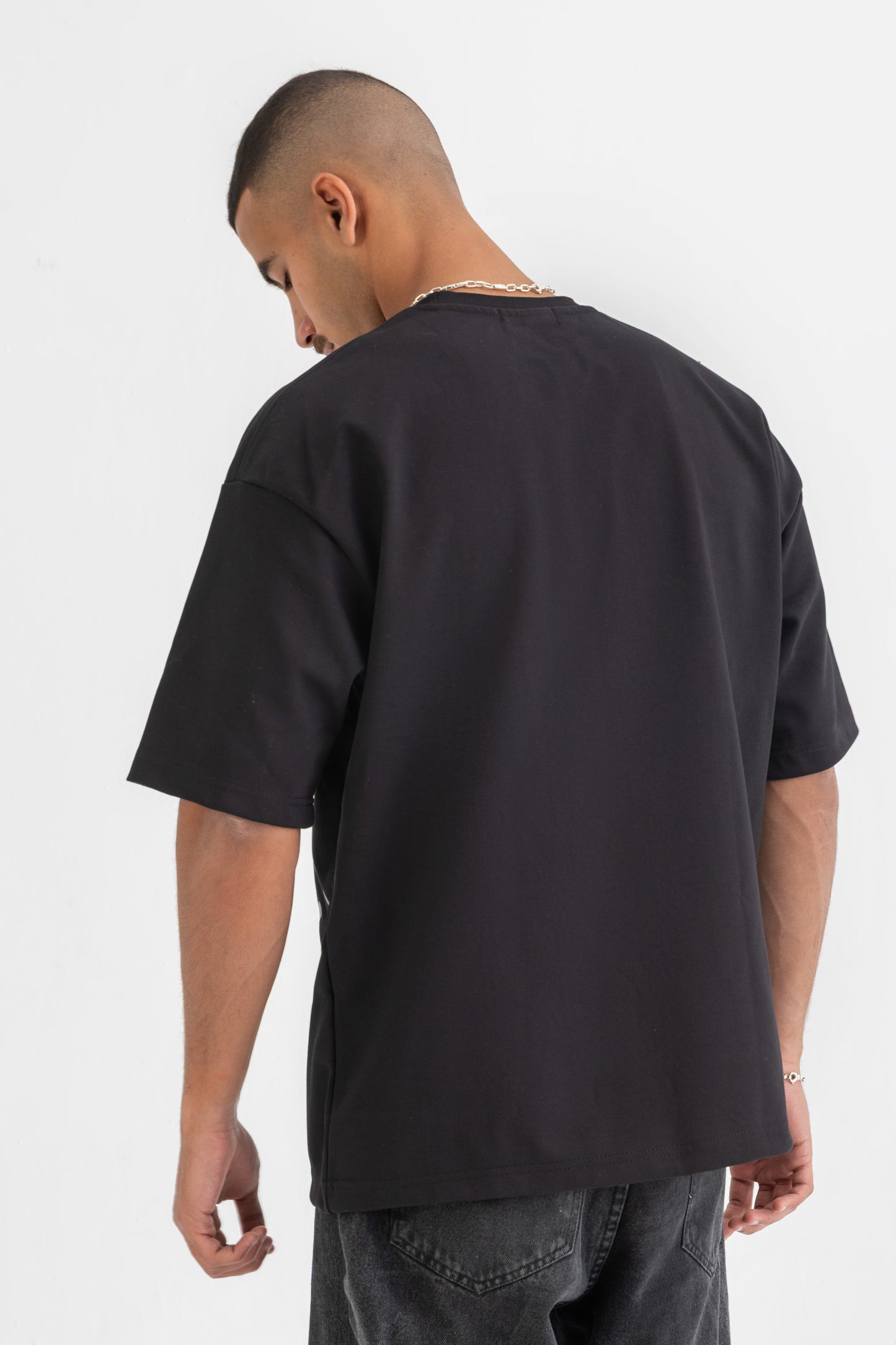 Grey Lucent Script Oversized Tee