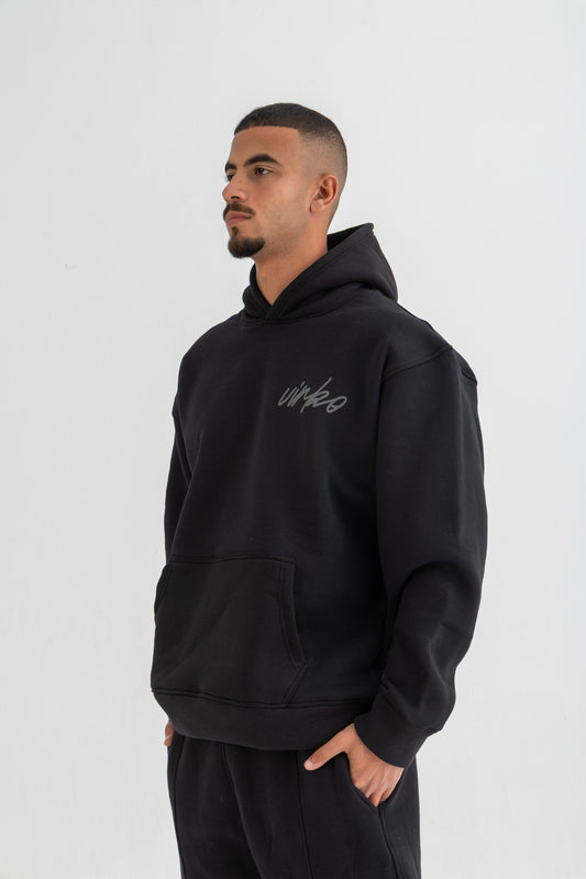 Black Distroted Hoodie