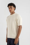 Round Knitted Tee Off White