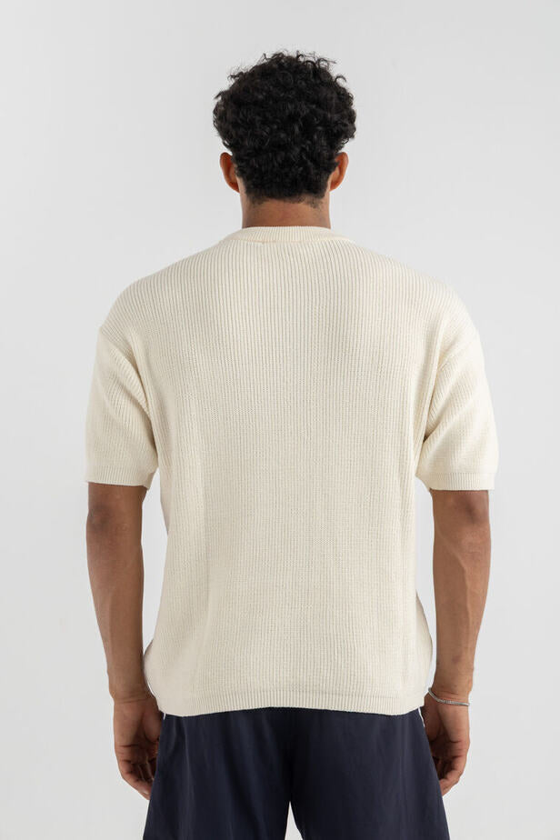 Ecru Knit Top
