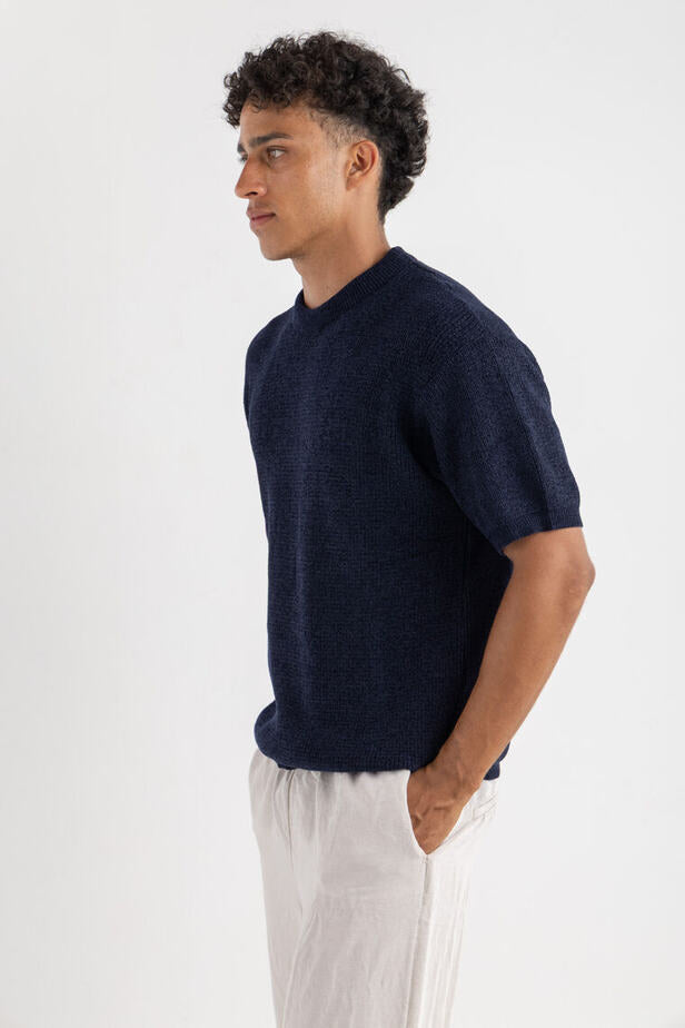 Navy Knit Top